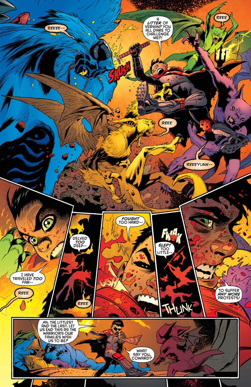 Illustration for article titled Exclusive DC preview: Damian meets his furry flying pet in Robin: Son Of Batman #6